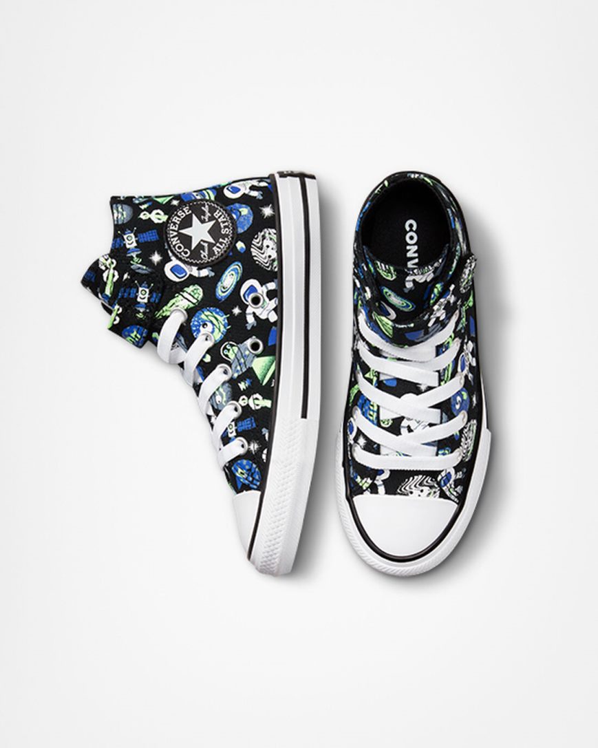 Tenis Converse Chuck Taylor All Star Easy-On Space Cruiser Cano Alto Menino Pretas Azuis Verdes | PT Y04T375